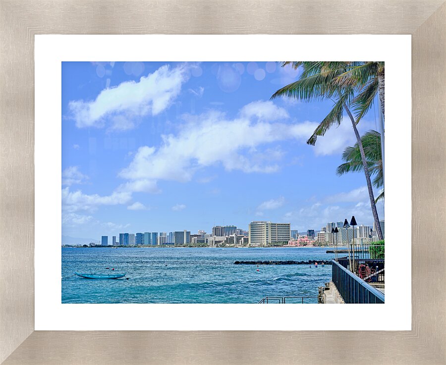 Hawaii Waikiki Club  Framed Print Print