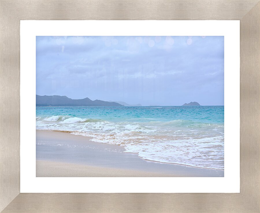 Hawaii Sand Beach  Framed Print Print