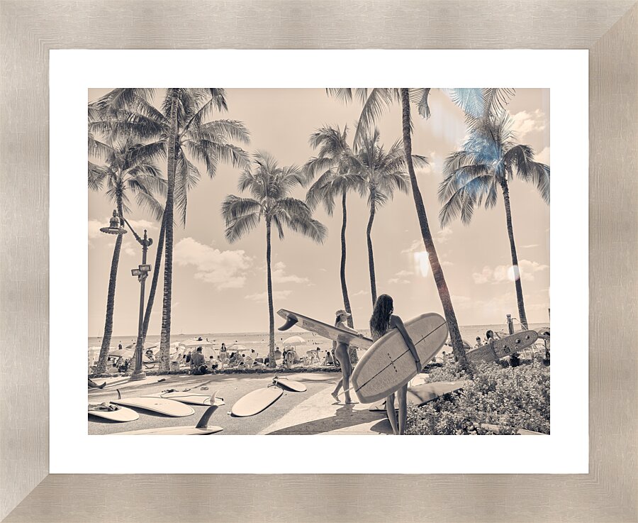 Hawaii Surfing II  Framed Print Print