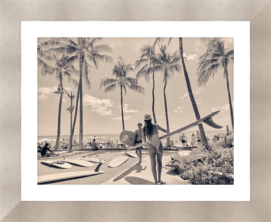 Hawaii Surfing IV  Framed Print Print