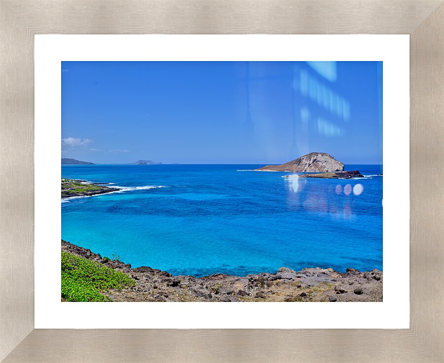 Hawaii Blue Water Island  Framed Print Print