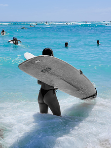Hawaii Surfing Woman