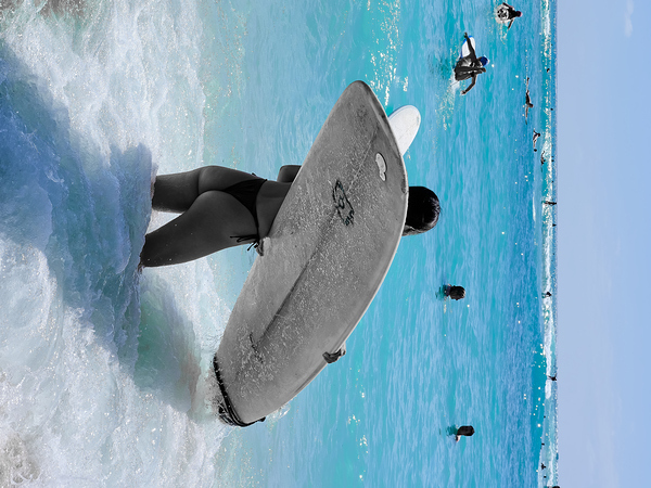 Hawaii Surfing Woman Print