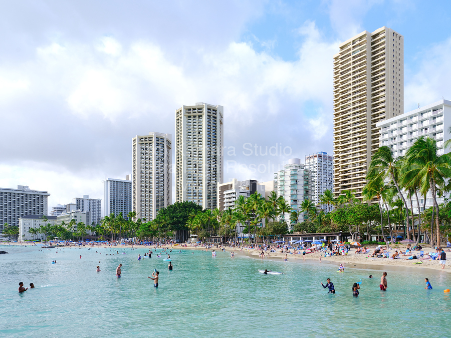 Hawaii Buildings Beach  Imprimer