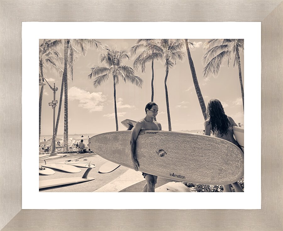 Hawaii Surfing III  Impression encadrée